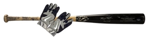 Mark Teixeira Game Used and Signed Bat and Pair of Batting Gloves (Teixeira Signed LOAs)